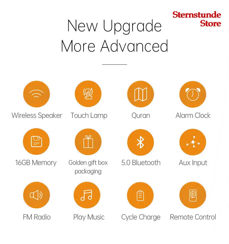 Hot Sale Quran Speaker Lamp Azan Clock Night Light Adhan Islam Koran Lamp Speaker Wireless Bluetooth Mp3 Player Radio Muslim Gift