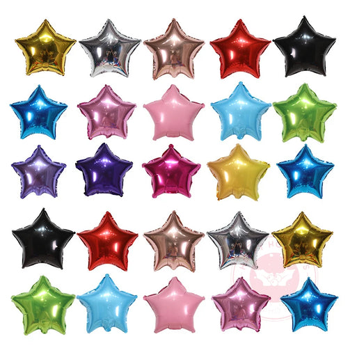 10-18inch Pentagram Aluminum Film Balloons Birthday Decoration Wedding Room Layout Automatic Sealing Star Luster Aluminum Foil