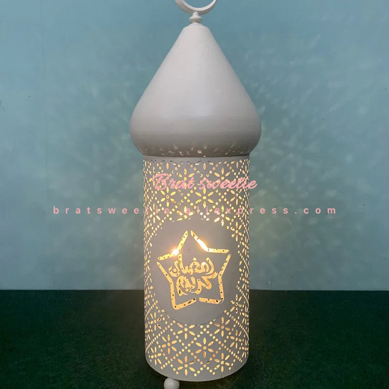 Masjid Lantern Night Light EID Mubarak Decoration for Home Islam Muslim Party Decor Eid Al Adha Ramadan Kareem Mosque LED Lights