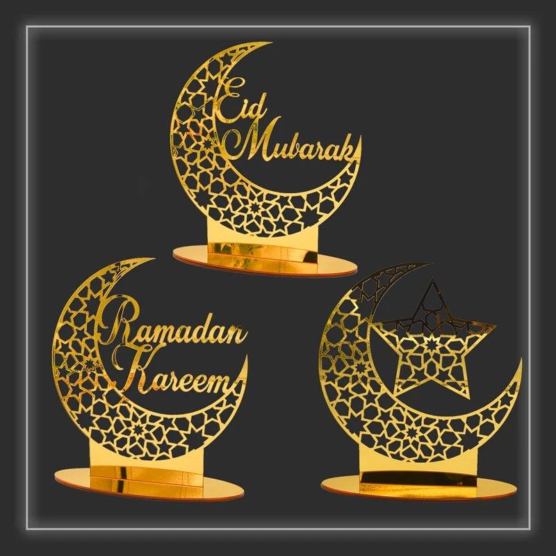 Eid Mubarak Ornaments Ramadan Decortion for Home 2025 Islam Muslim Party Supplies Ramadan Kareem Aid Eid al-Fitr Decor Kid Gifts