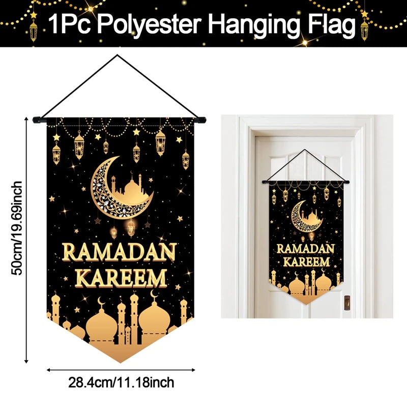 Ramadan Decoration Flag Hanging EID Mubarak Decor 2026 For Home Flag Hanging Ramadan Kareem Islamic Muslim Party Eid Gifts