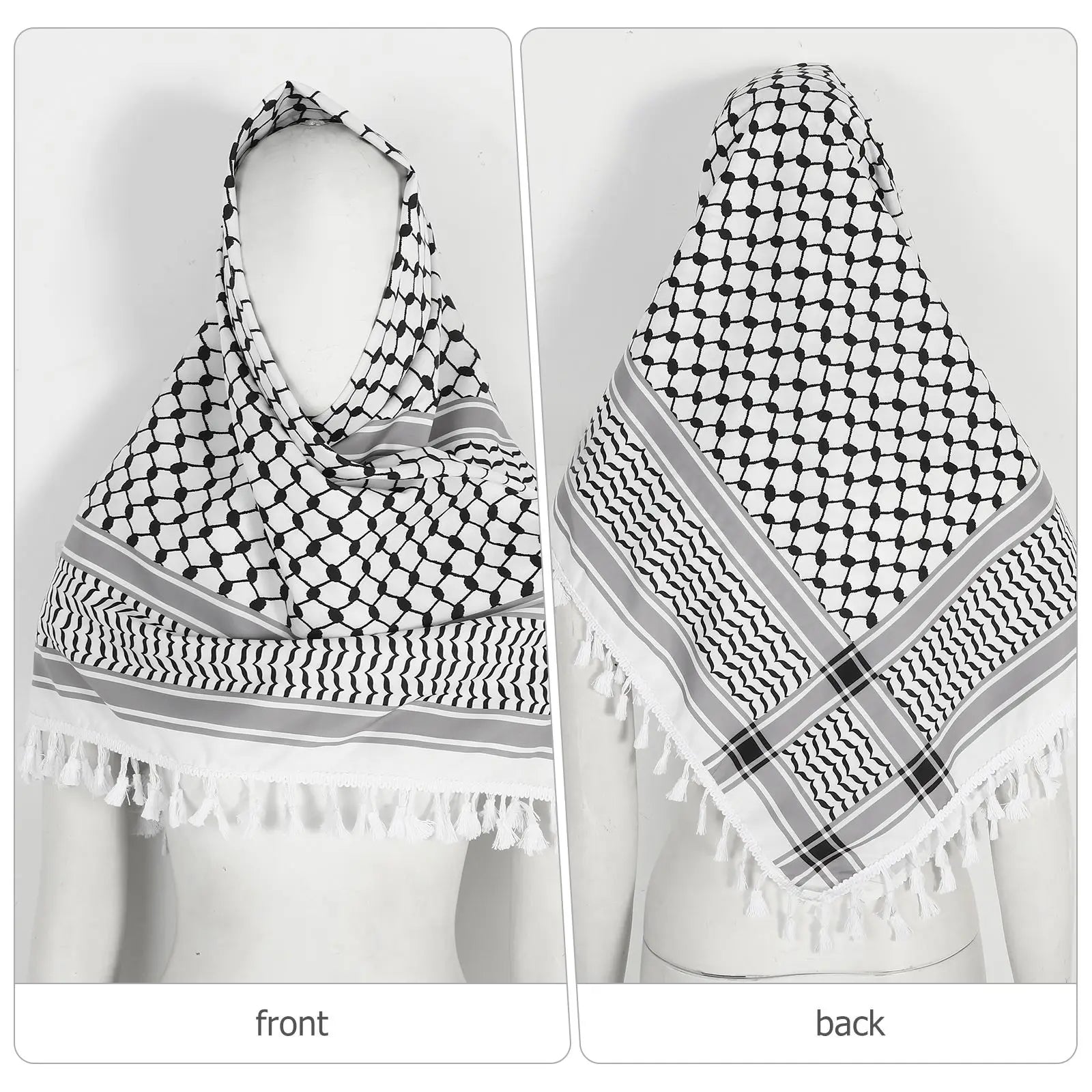 Arab Head Wrap Scarf Middle Eastern Adult Outdoor Tactically Turban Multi Purpose Head Wrap Religious Gathering Kerchief Tasse