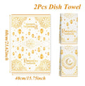 2ps Ramadan Dish Towel Eid Mubarak Decoration 2026 for Home Ramadan Kareem Ramadan Mubarak Islamic Muslim Party Eid Al-Fitr Gift