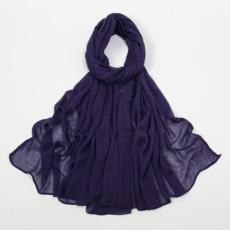 New Rayon Cotton Muslim Hijabs for Women Scarf  Plain Shawls Femme Musulman Soft Viscose Rayon Headscarf Islamic Turban Headband