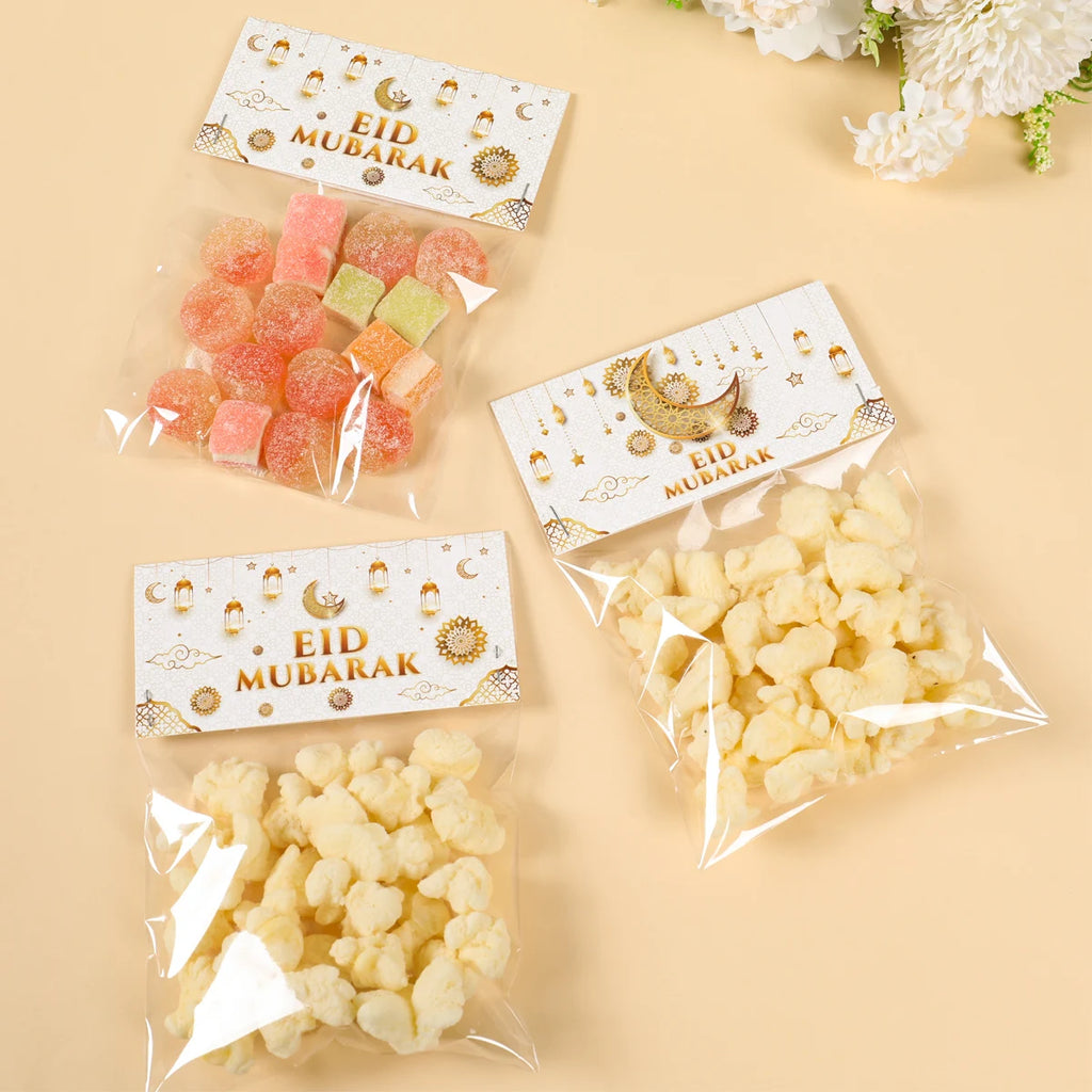 Eid Mubarak Treat Bag Topper Candy Bag Ramadan Decorations For Home 2025 Islamic Muslim Party Decor Ramadan Kareem EID Al Adha