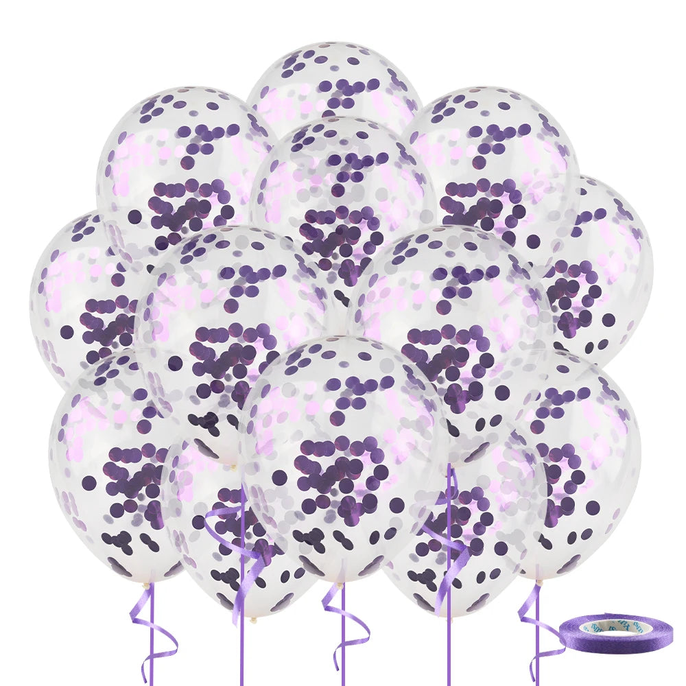 20pcs 12inch Confetti Metallic Metal Balloons Gold Blue Pink Latex Ballon Wedding Birthday Party Decoration Baby Shower Globos