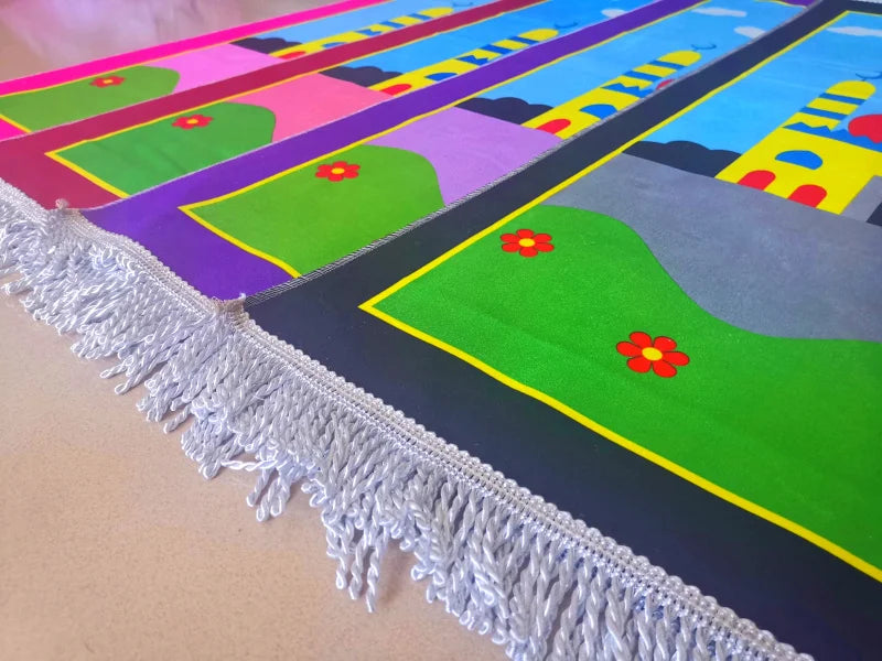 Muslim Children Prayer Rugs Islamic Kids Hajji Gift Mat Janamaz Sejadah