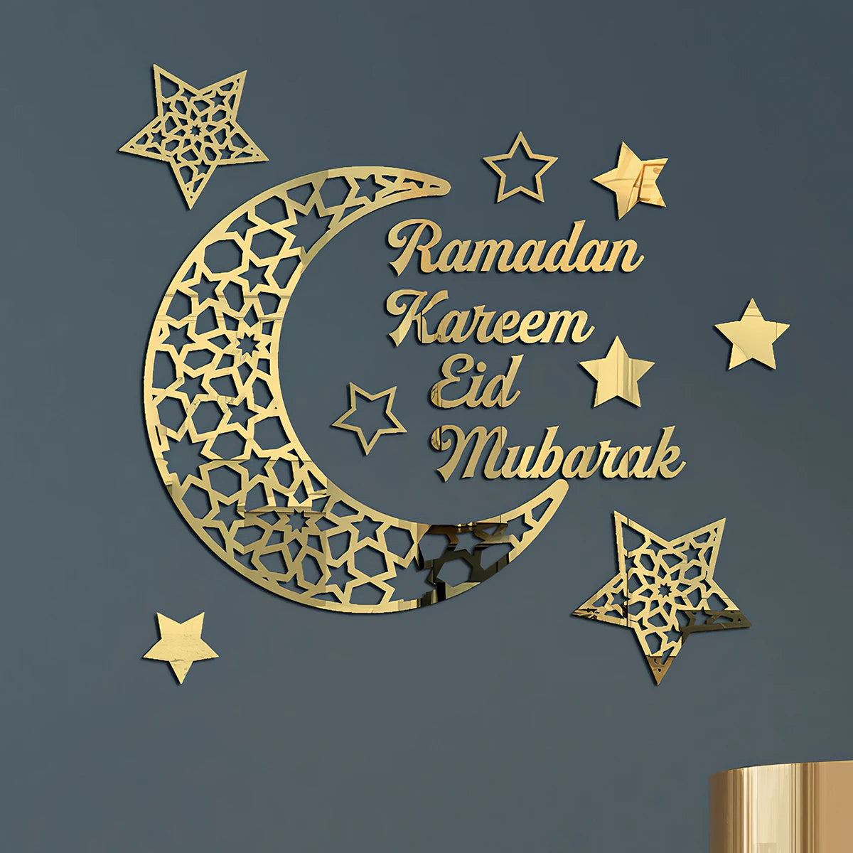 1Set,Ramadan (رمضان) creative Ramadan decorations, freely combinable wall stickers, suitable for Ramadan festival decorations