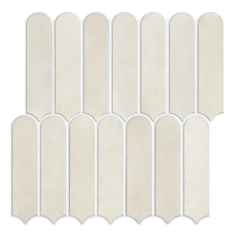 1/10pcs 3D Decorative Tile Stickers, 3D Fish Scale Textures, Matte 30cm x 30cm, Water and Mold Resistant, for Kitchen Bathroom W