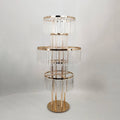 5PCS Iron Flower Rack Gold Arch Stand Road Lead 43 Inches Acrylic Wedding Centerpiece Flower Rack For Event Party Decoration