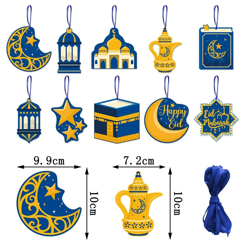 2026 Eid Mubarak Pulling Flag Ramadan Hanging Pendants Decoration  Middle East Festival Party Islamic Muslims Decor Ornaments