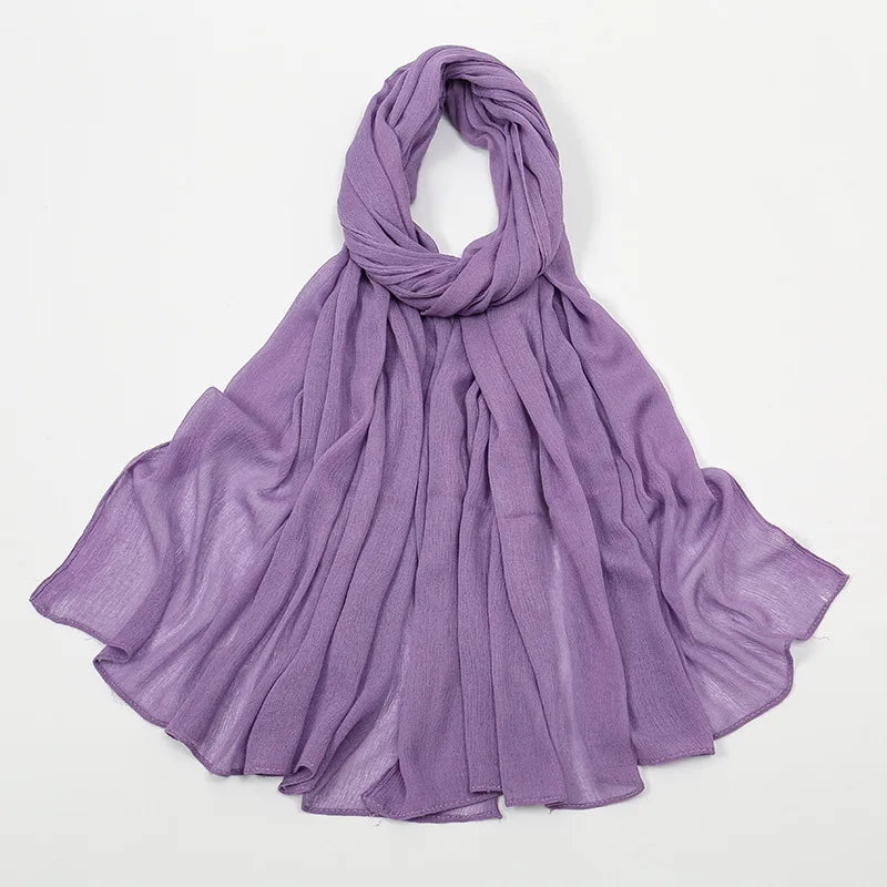 New Rayon Cotton Muslim Hijabs for Women Scarf  Plain Shawls Femme Musulman Soft Viscose Rayon Headscarf Islamic Turban Headband