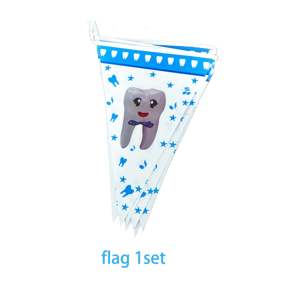 Blue My First Tooth Theme Birthday Party Decorations Disposable Tableware Balloon Banner Cake Toppers Kid Boys Baby Shower Gifts