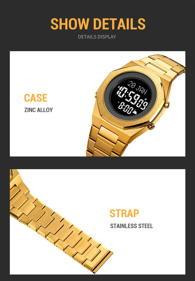 Muslim Qibla Direction Instruct Watch Men Women Prayer Multifunctional Worship Watches Luxury Male Original Wristwatch