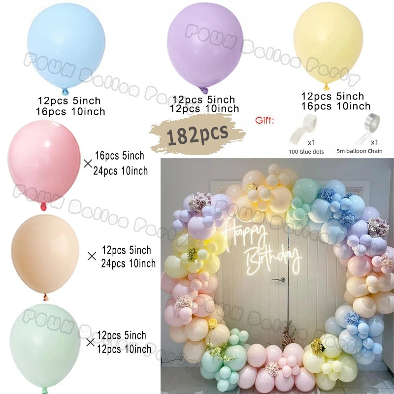Butterfly Balloon Garland Arch Kit Macaron Purple Pink Orange Balloon Girls Birthday Party Wedding Anniversary Event Decoration