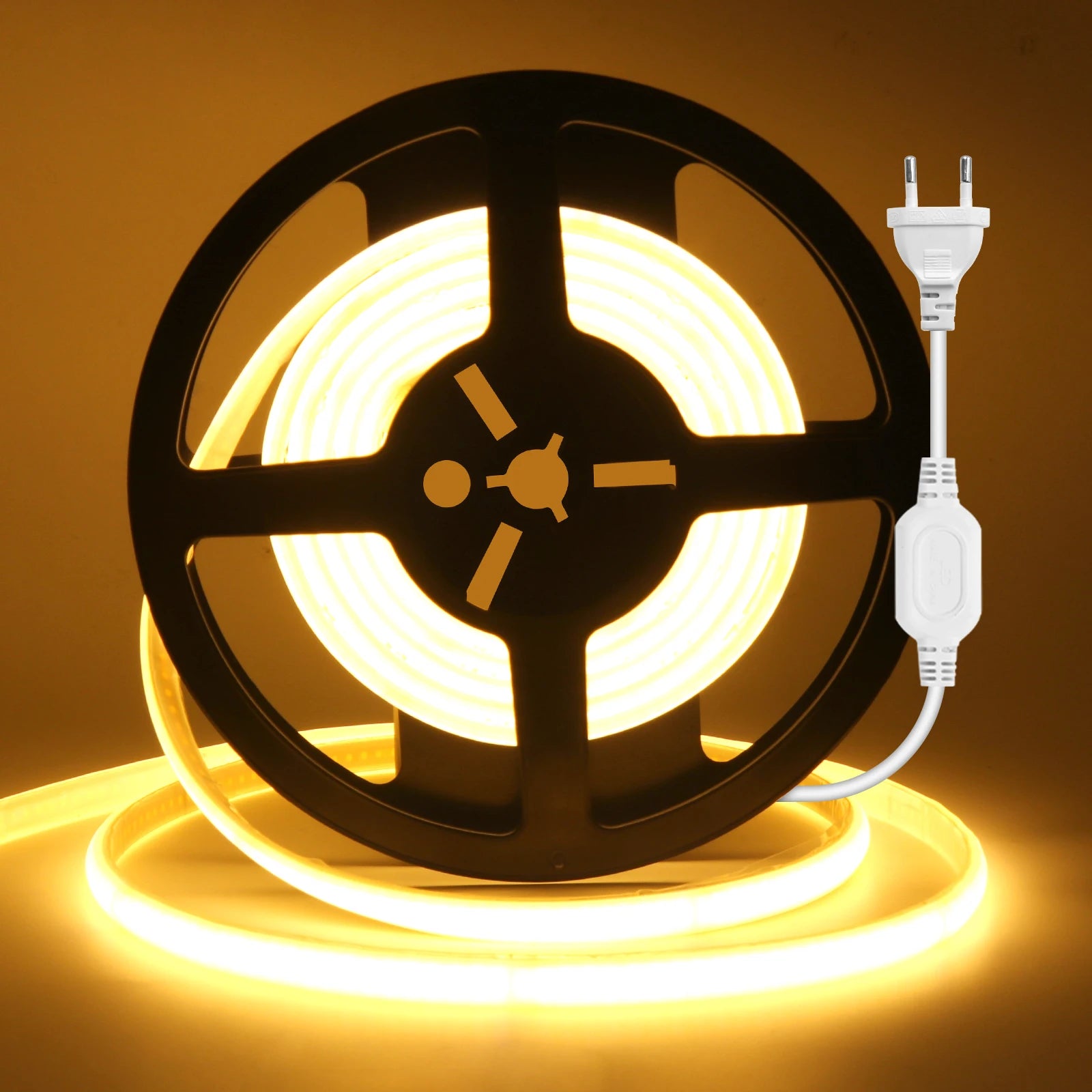 IP65 COB Self-adhesive Tape LED Neon Light Strips AC 230V RA90 Waterproof Outdoor Garden FOB Ribbon Lamp 2Pin Wire/EU Power Plug