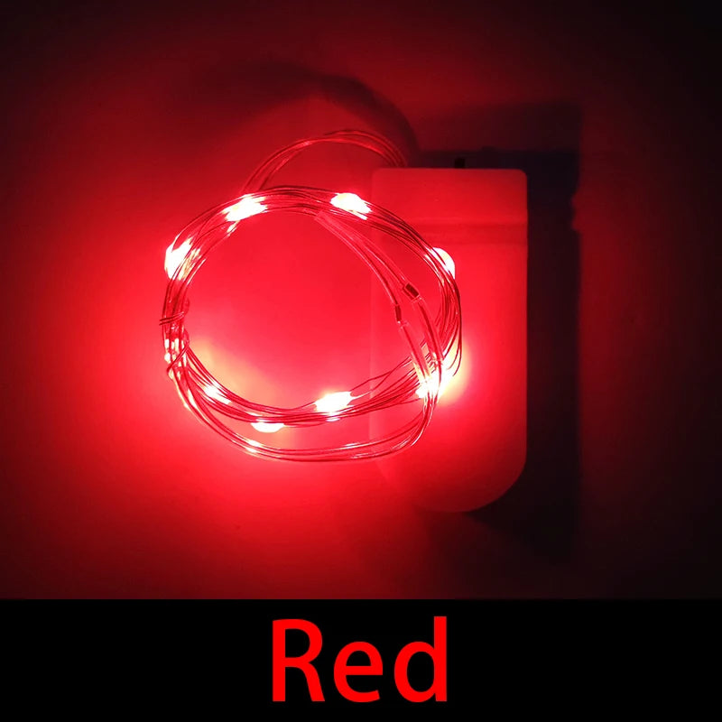 Waterproof Fairy Light CR2032 Battery Powered LED Mini Christmas Light Copper Wire String Light For Wedding Xmas Garland Party