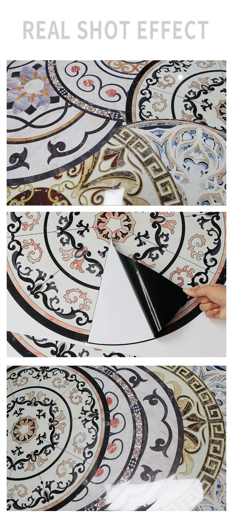 Creativity Ceiling Decorative Parquet Floor Ceiling Lamp Decorative Cover Waterproof Self-adhesive Stickers Living room Decorate
