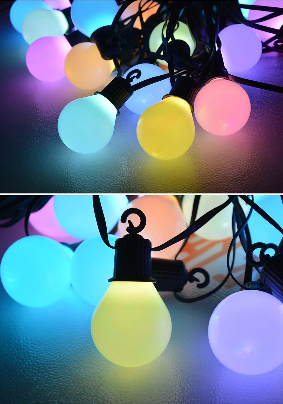 Smart WIFI and Bluetooth G40 LED Bulb String 15M/30M USB Festoon Fairy Lights Room Outdoor Garden Camping Decor Garland Light