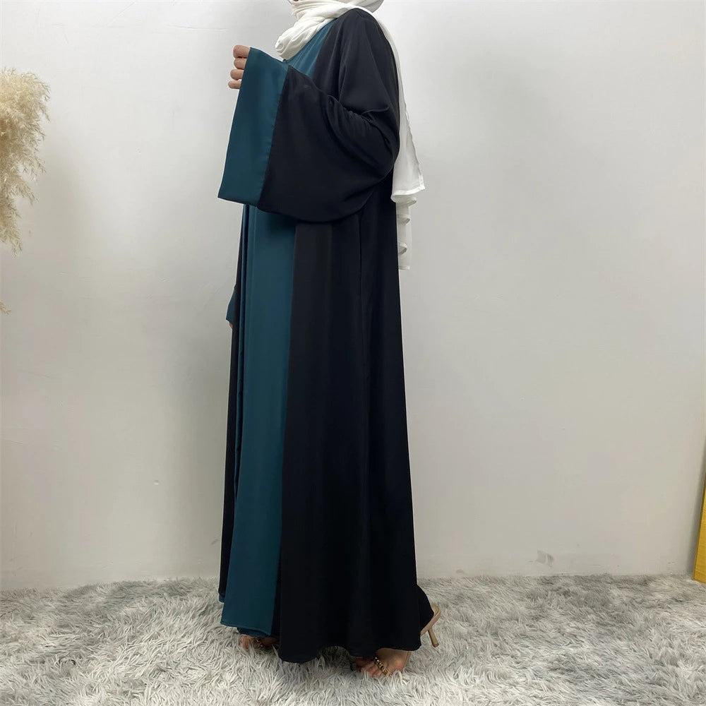 Ramadan Eid Luxury Splicing Two-Piece Style Abaya for Women – Dubai Kaftan Modest Islamic Dress Marocain Femme