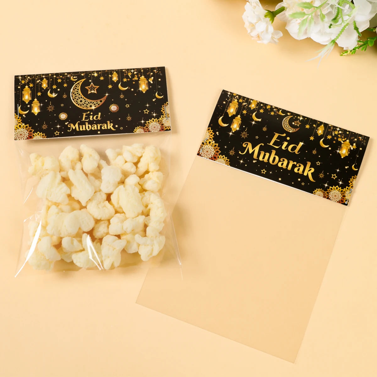 Eid Mubarak Treat Bag Topper Candy Bag Ramadan Decorations For Home 2025 Islamic Muslim Party Decor Ramadan Kareem EID Al Adha