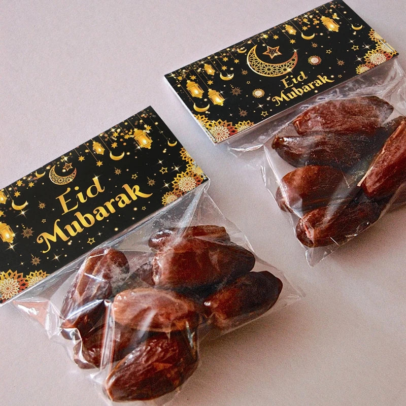 Eid Mubarak Treat Bag Topper Candy Bag Ramadan Decorations For Home 2025 Islamic Muslim Party Decor Ramadan Kareem EID Al Adha