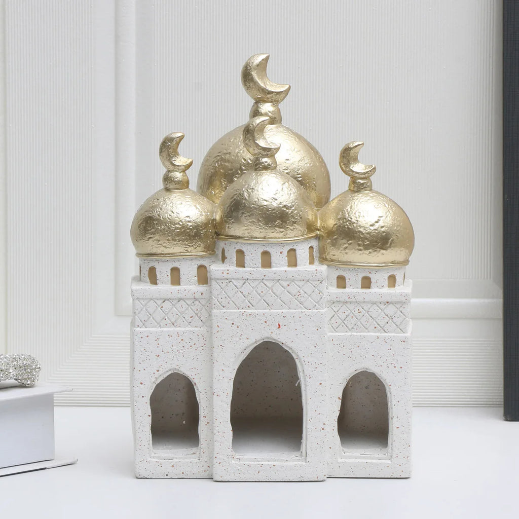 1 PC Candlestick Muslim Kaaba Dome Mosque Islamic Desktop Ornament Table Car Decor Crafts Gifts