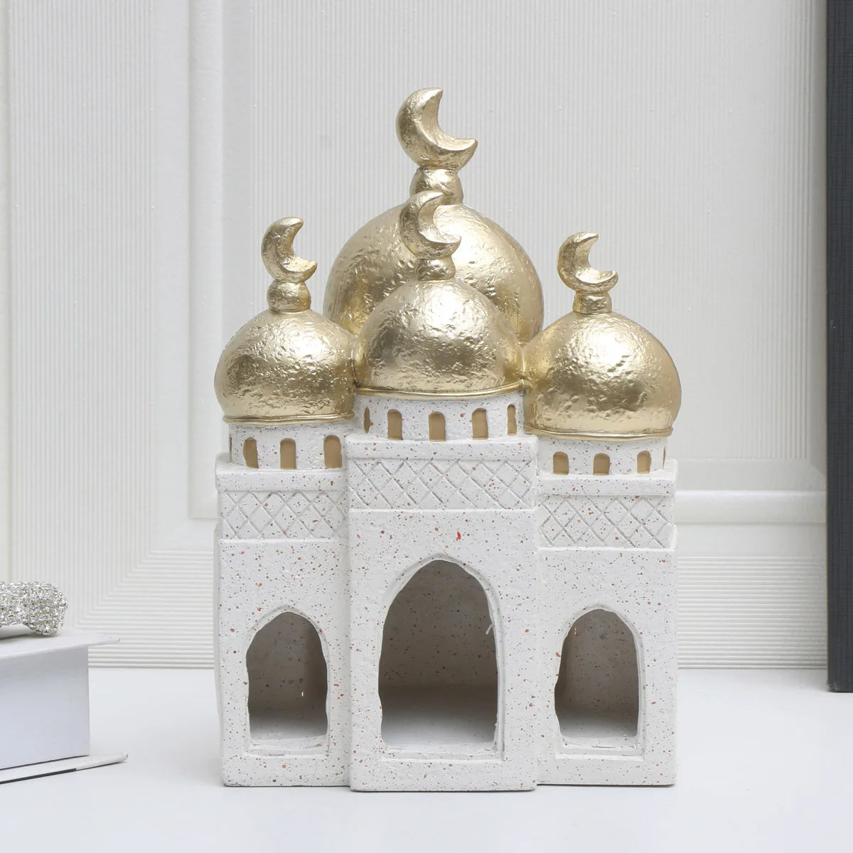 1 PC Candlestick Muslim Kaaba Dome Mosque Islamic Desktop Ornament Table Car Decor Crafts Gifts