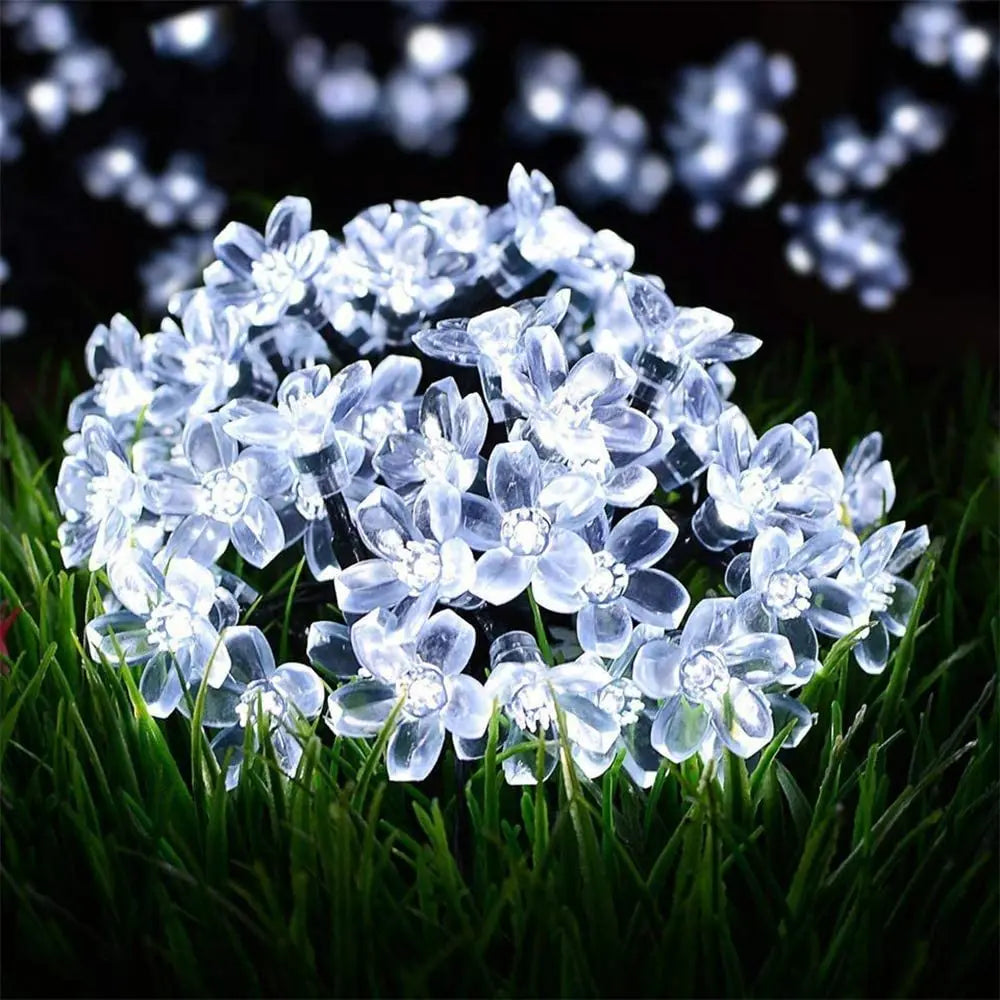 LED Garland Holiday Flower USB String Fairy Lights Hanging Ornaments Christmas Tree Decorations for Home Party Noel Navidad