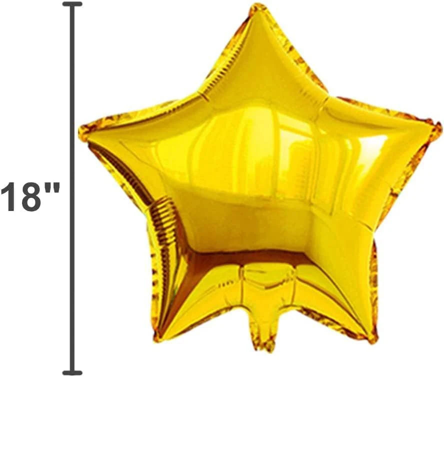5/10/20Pcs 18inch Gold Black Red Star Balloon Foil Balloon Pentagram Helium Balloon Christams Birthday Party Wedding Decoration