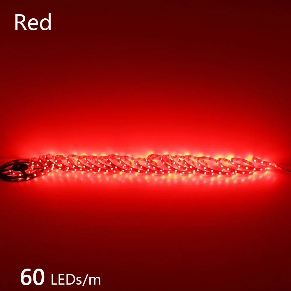 12V 24V LED Strip 2835 120LEDs/m Home Lamp Strip Pink Red Ice Blue Green Golden Yellow Orange Flexible Waterproof Soft Lamp Bar