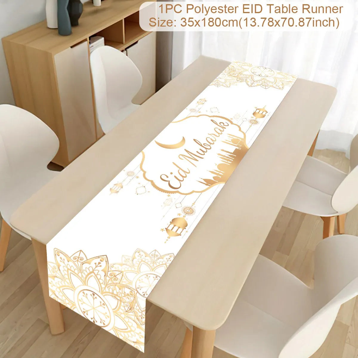 Eid Mubarak Tablerunner Ramadan Decoration For Home 2024 Islamic Muslim Party Supplies Eid Al Adha Ramadan Kareem Tablecloths