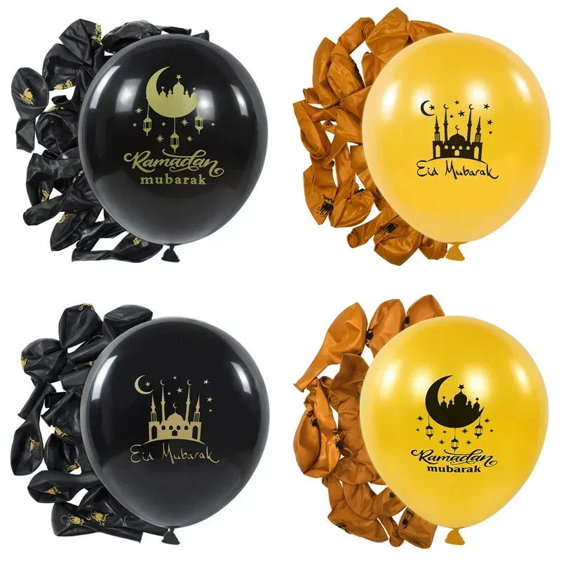 Eid Mubarak Latex Balloons Ramadan Kareem Decor Air Globos for Ramadan Mubarak Muslim Islamic Festival Party Supplies 2026