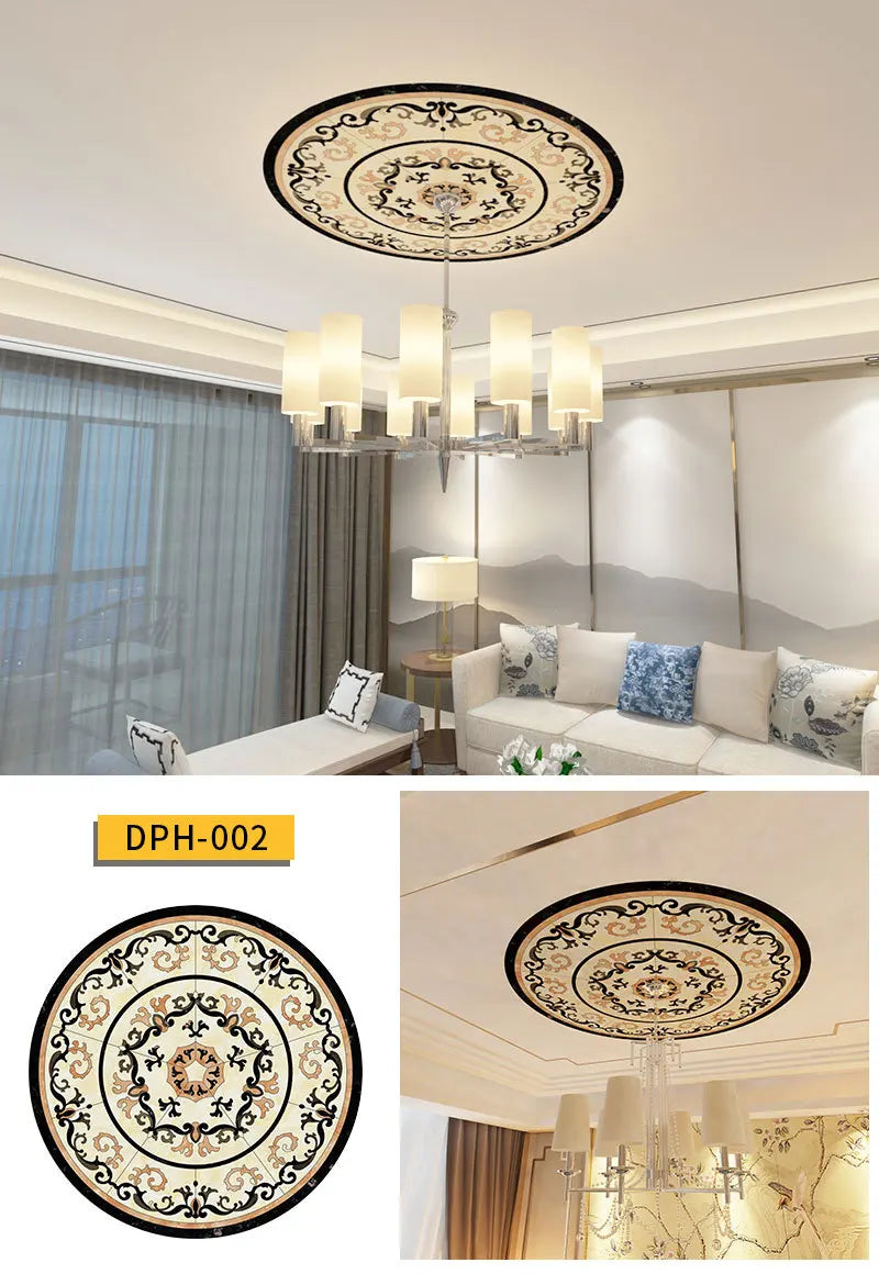 Creativity Ceiling Decorative Parquet Floor Ceiling Lamp Decorative Cover Waterproof Self-adhesive Stickers Living room Decorate