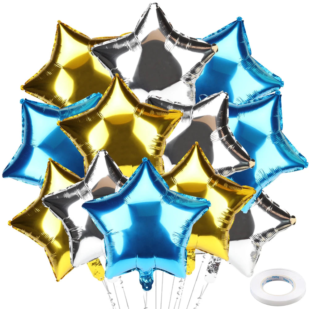 18inch Star Foil Balloon Mixed Rose Gold Helium Pentagram Balloons Wedding Birthday Party Decoration Baby Shower Aluminum Ballon