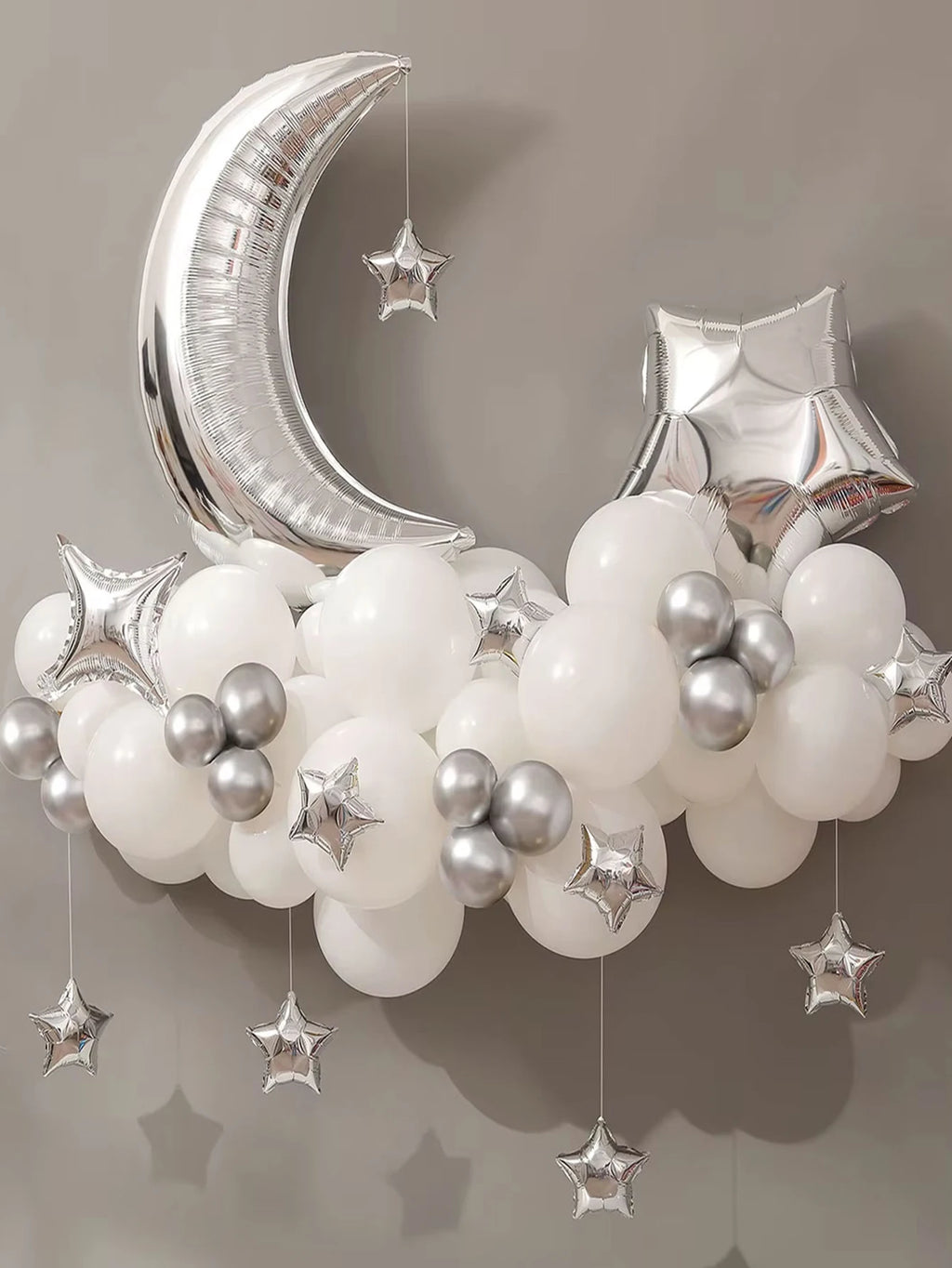 62 Pcs Moon Cloud Star Balloon Set For Birthday Gift Children's Toys Decorate Eid Party Supplies