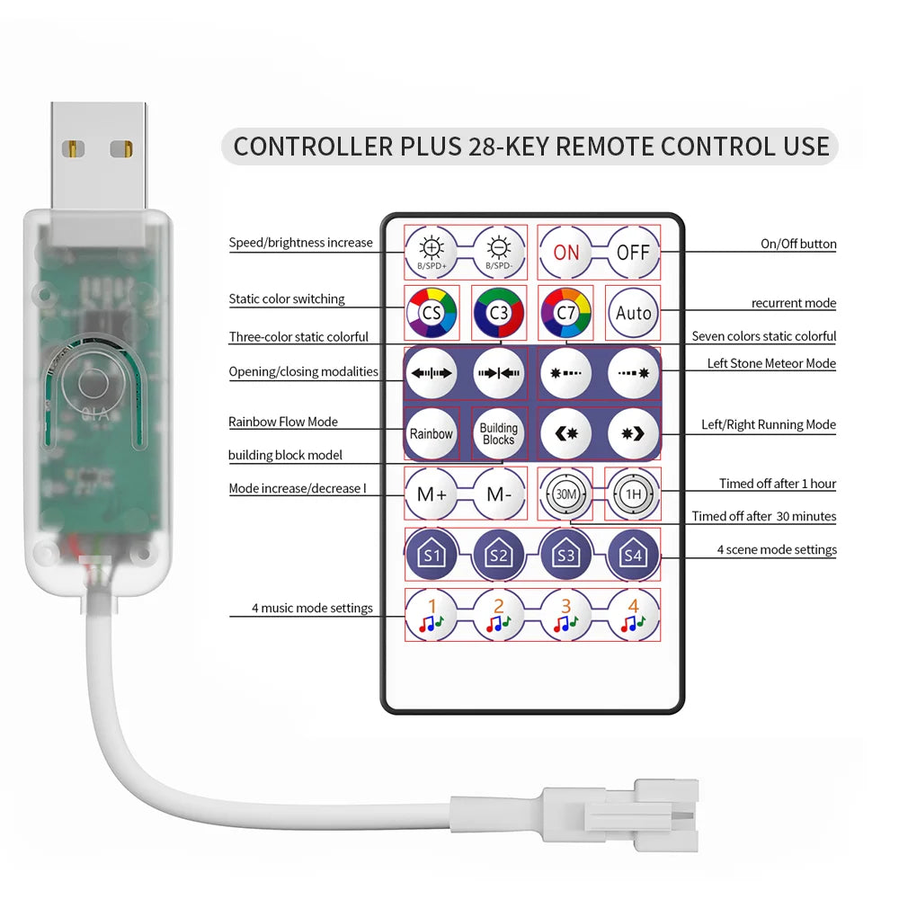 WS2812B Lights Christmas Ball Bubble WS2812 30/60leds/m Addressable led light striping Fairy Lantern lights decorations outdoor