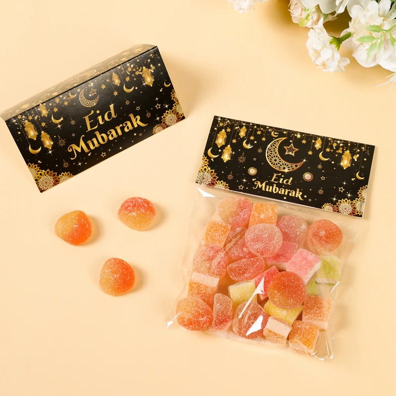 Eid Mubarak Treat Bag Topper Candy Bag Ramadan Decorations For Home 2025 Islamic Muslim Party Decor Ramadan Kareem EID Al Adha