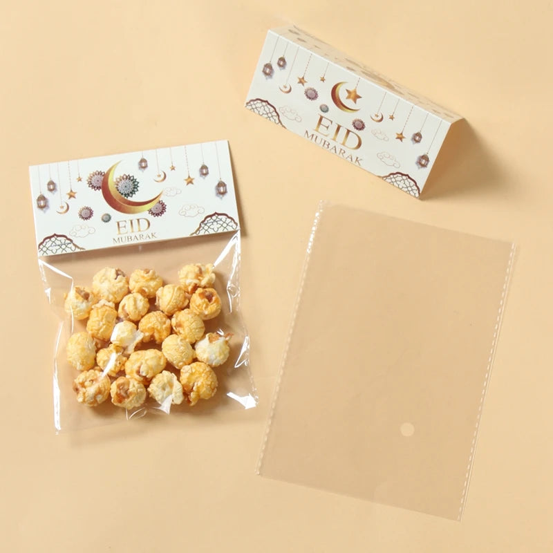 Eid Mubarak Treat Bag Topper Candy Bag Ramadan Decorations For Home 2025 Islamic Muslim Party Decor Ramadan Kareem EID Al Adha