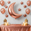 Ramadan Eid Moon Stars Aluminum Foil Latex Balloon Bouquet Party Background Wall Decoration Set