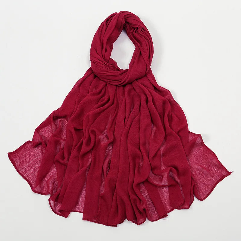 New Rayon Cotton Muslim Hijabs for Women Scarf  Plain Shawls Femme Musulman Soft Viscose Rayon Headscarf Islamic Turban Headband