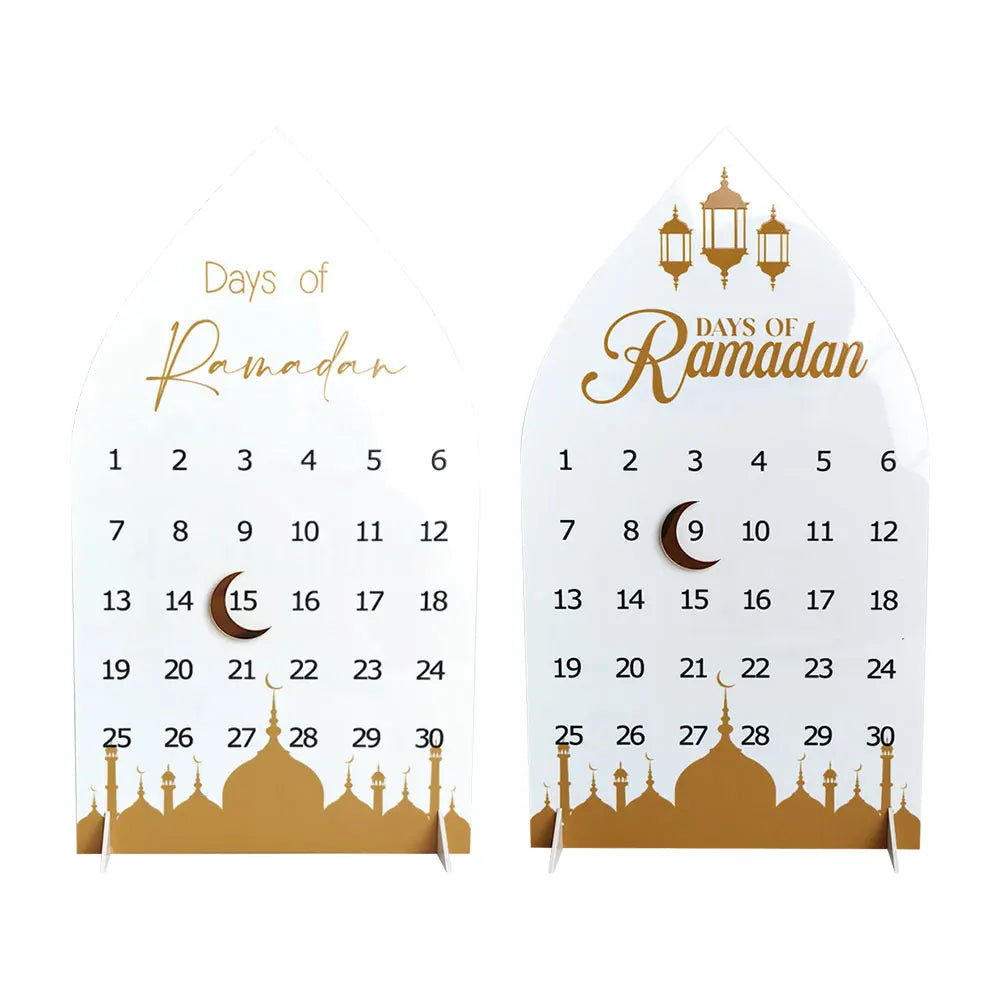 Middle Eastern Calendar Festival Acrylic Desktop Home Decor Calendar Stand 2026 Happy Days Of Ramadan Party DIY Supplies