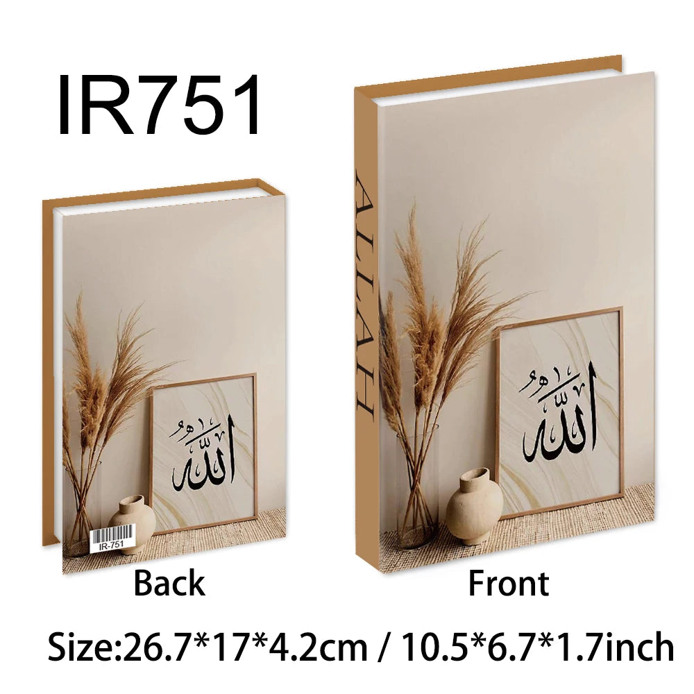 Islamic Luxury Fake Books Decorative Storage Box for Home