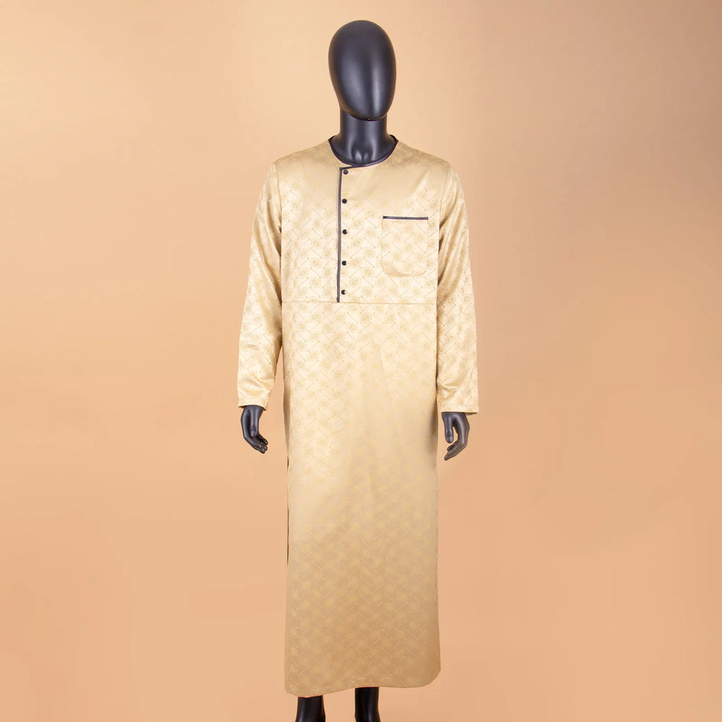 African Middle East Arabic Long Robes Vintage Muslim Kaftan Abayas Men Leisure Buttons Long Sleeve O Neck Jubba Thobe T2014005