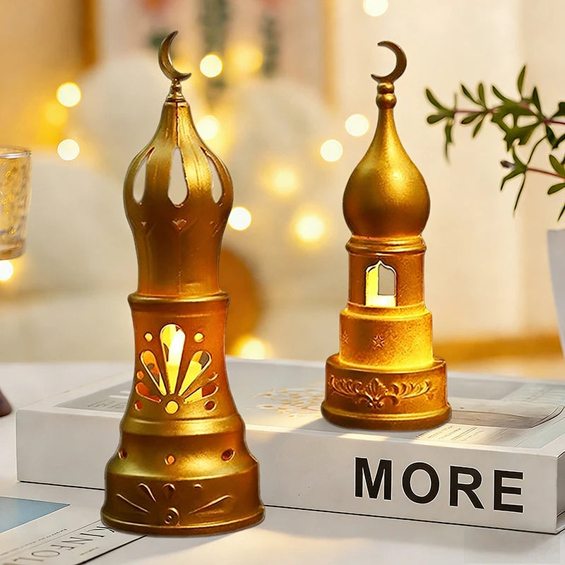 Electronic Candle Ornament Ramadan Decorations 2026 Table Ramadan Lantern Eid Mubarak Desk Accessories Ramadan Party Gifts