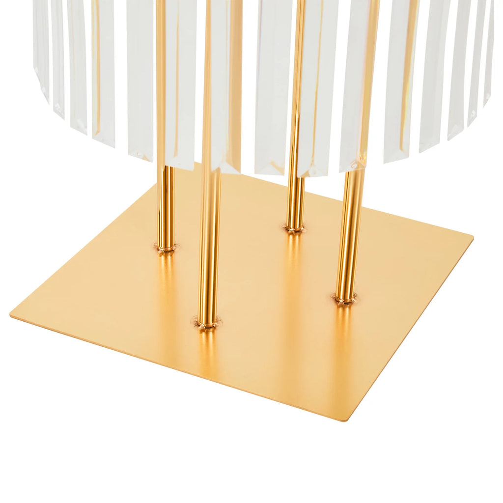 5 Tiers Gold/Silver Wedding Centerpieces Flower Stand Vase Centerpiece Acrylic Flower Stand with Hanging Acrylic