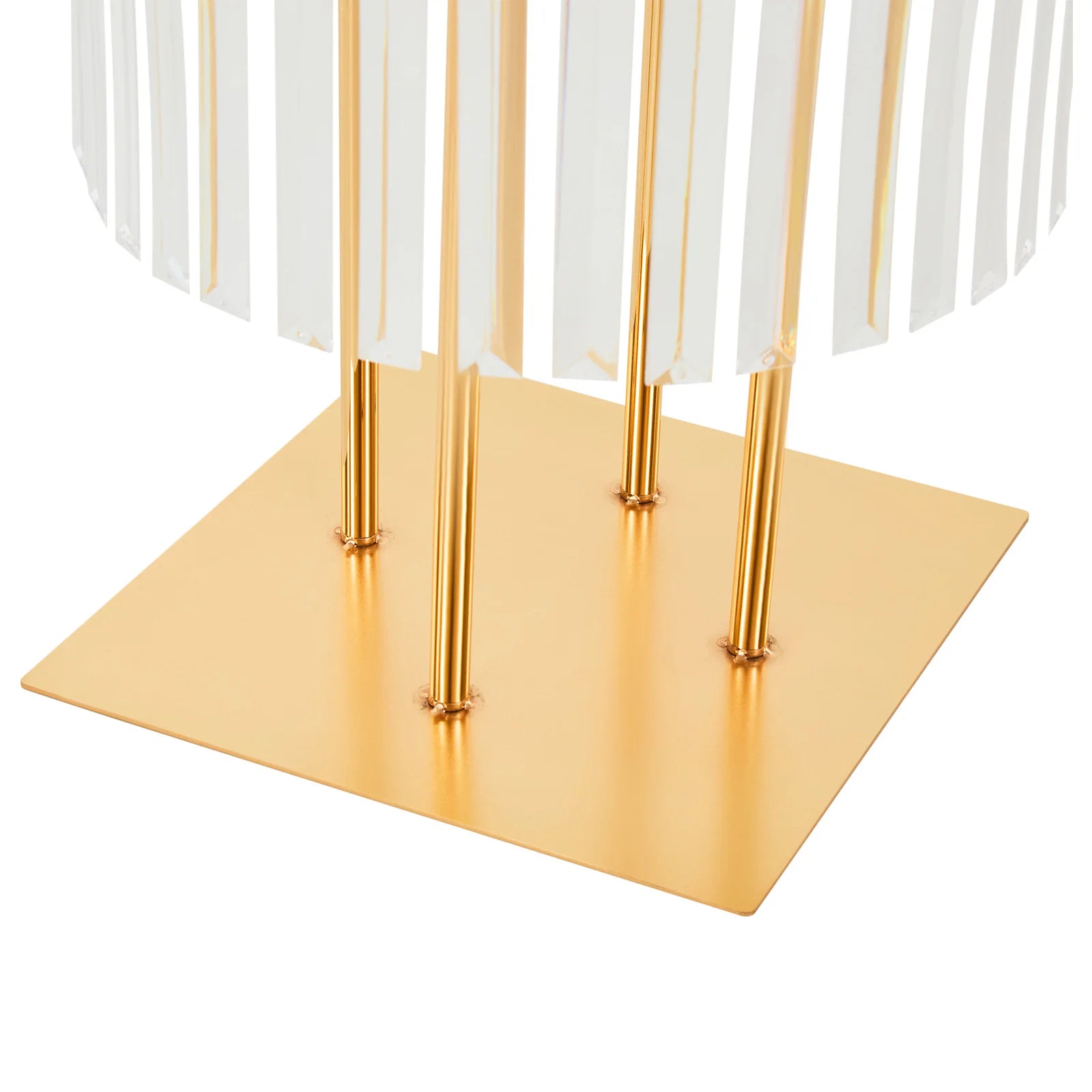 5 Tiers Gold/Silver Wedding Centerpieces Flower Stand Vase Centerpiece Acrylic Flower Stand with Hanging Acrylic
