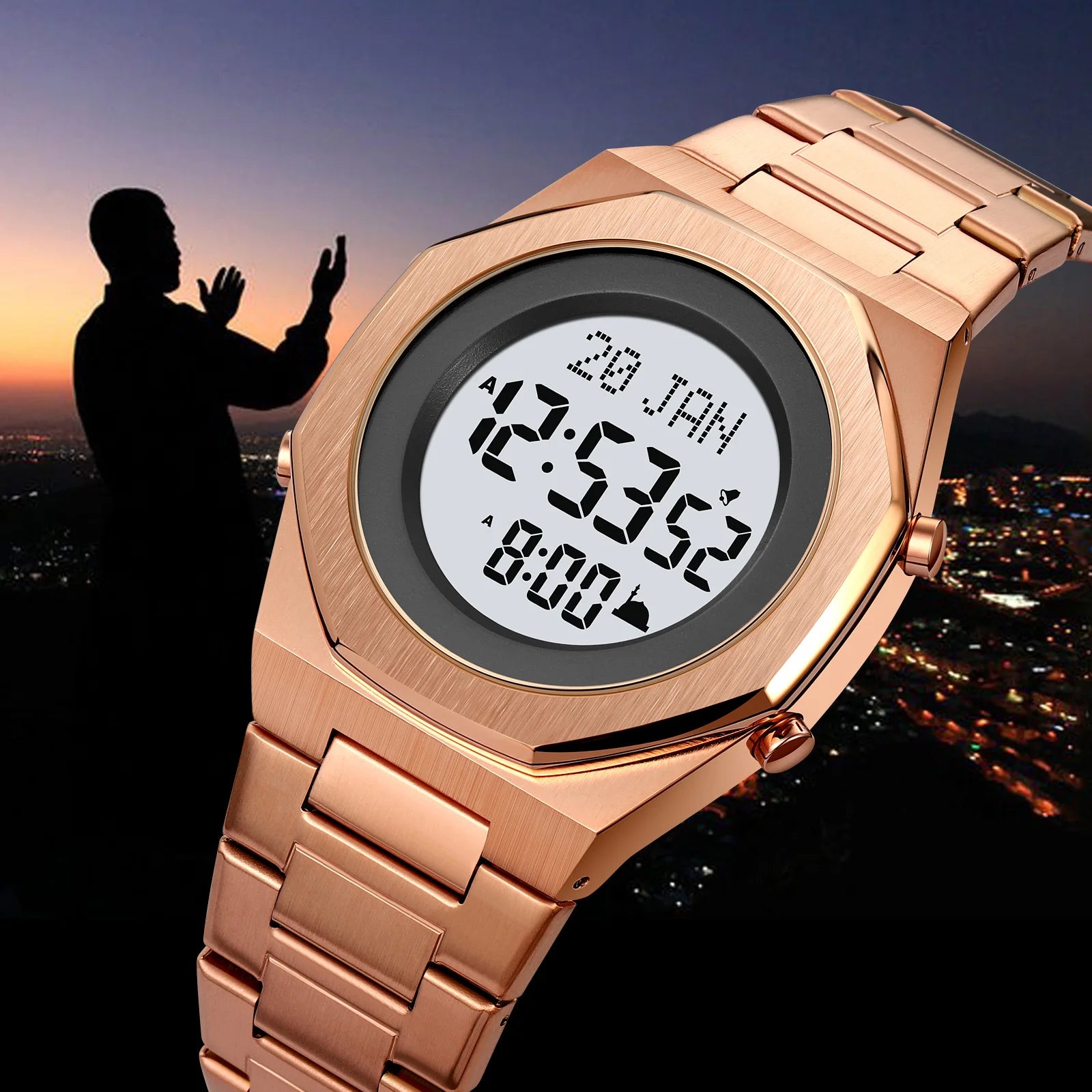 Muslim Qibla Direction Instruct Watch Men Women Prayer Multifunctional Worship Watches Luxury Male Original Wristwatch