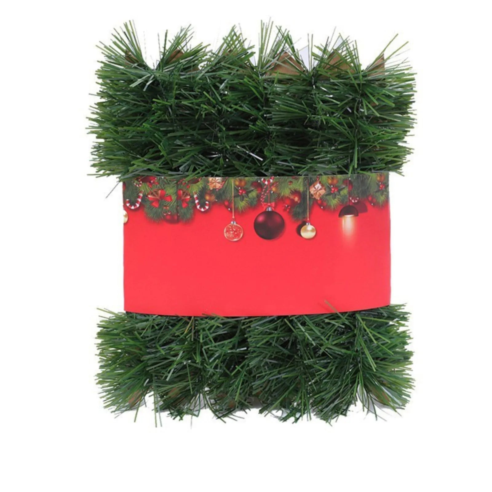3/5M Handmade Christmas Strips Artificial Cedar Needles Green Seasonal Garland For Christmas TV Cabinet Winter Holiday Decor