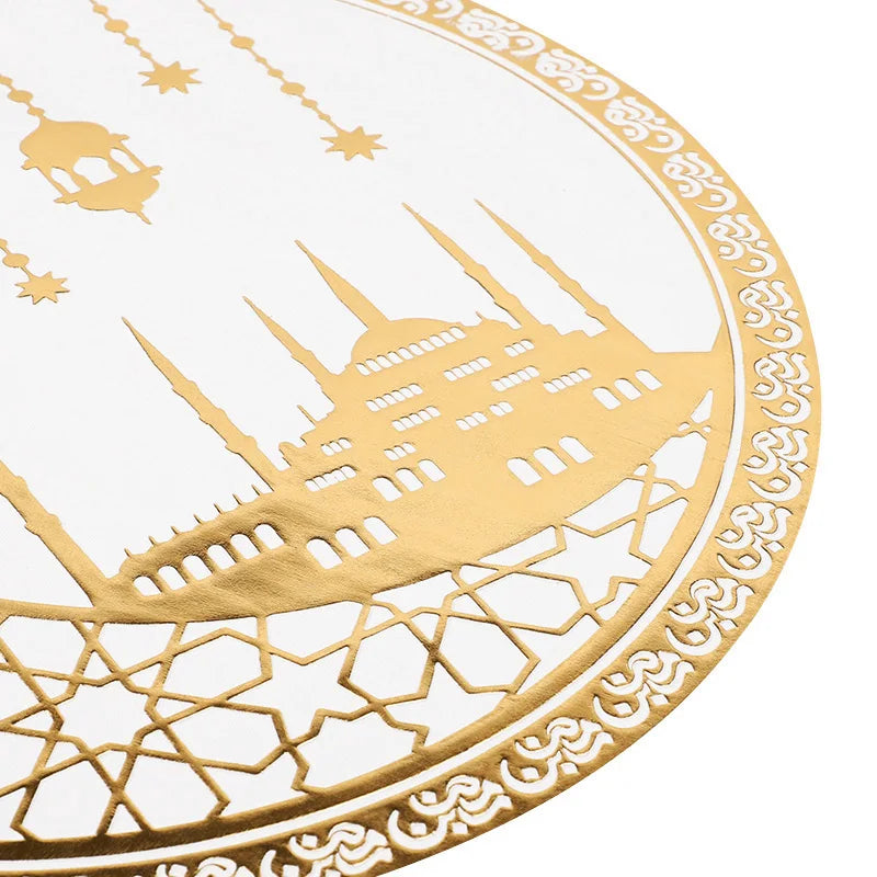 Ramadan Moon and Flower Patterns Table Festive Party Decorati, Suitable for Families, Hotels, Restaurants Eid Party Decor